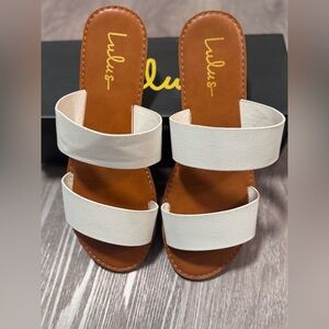 Lulu's White Sandals